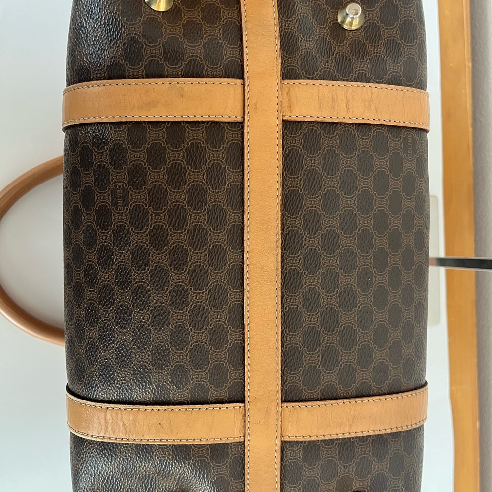 Vintage Celine Macadam Coated canvas leather brown M13 Boston Bag Speedy - Picture 10 of 13